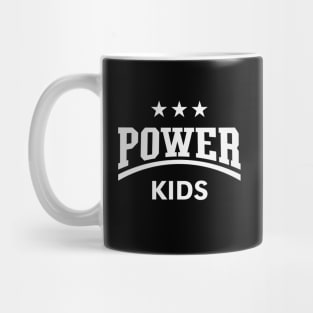 Power Kids (Children / Kiddies / Siblings / White) Mug